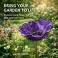 💝Cadeaux Fête des Mères 2026 à -50%🎁🐦 Piquet de jardin en métal fait main avec fleurs – Bain d'oiseaux et décoration extérieure pour les amoureux de la nature 🌸