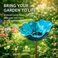 💝Cadeaux Fête des Mères 2026 à -50%🎁🐦 Piquet de jardin en métal fait main avec fleurs – Bain d'oiseaux et décoration extérieure pour les amoureux de la nature 🌸