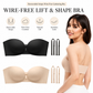 Soutien-gorge sans armatures, à bretelles amovibles et à fronces