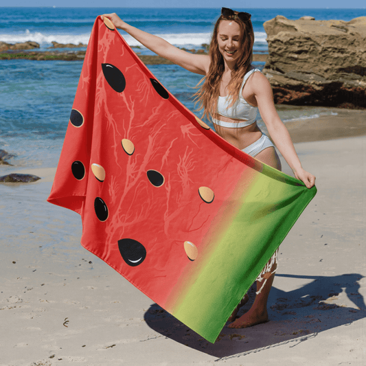 🏖️ Serviette de plage et sac à dos 2 en 1 – se transforme en sac à cordon – légère, anti-sable, avec poche zippée – idéale pour la piscine et les voyages