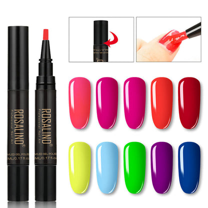 💅 Seulement 3 € ! Stylo vernis à ongles 3-en-1 – sans base ni top coat | Résine à base d'eau respectueuse de l'environnement | Kit de manucure DIY ✨