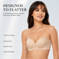 Soutien-gorge sans armatures, à bretelles amovibles et à fronces