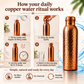 ❄️Promotion « Summer Fresh » : 50 % de réduction !💧Gourde haut de gamme en cuivre massif à 100 % – Sans plastique et inspirée de l'Ayurveda