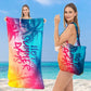 🏖️ Serviette de plage et sac à dos 2 en 1 – se transforme en sac à cordon – légère, anti-sable, avec poche zippée – idéale pour la piscine et les voyages