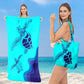 🏖️ Serviette de plage et sac à dos 2 en 1 – se transforme en sac à cordon – légère, anti-sable, avec poche zippée – idéale pour la piscine et les voyages