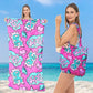 🏖️ Serviette de plage et sac à dos 2 en 1 – se transforme en sac à cordon – légère, anti-sable, avec poche zippée – idéale pour la piscine et les voyages