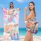 🏖️ Serviette de plage et sac à dos 2 en 1 – se transforme en sac à cordon – légère, anti-sable, avec poche zippée – idéale pour la piscine et les voyages