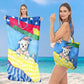 🏖️ Serviette de plage et sac à dos 2 en 1 – se transforme en sac à cordon – légère, anti-sable, avec poche zippée – idéale pour la piscine et les voyages
