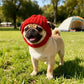 Bonnet rouge en tricot pour chien avec oreillettes – Bonnet d'hiver chaud