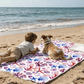 🏖️ Serviette de plage et sac à dos 2 en 1 – se transforme en sac à cordon – légère, anti-sable, avec poche zippée – idéale pour la piscine et les voyages