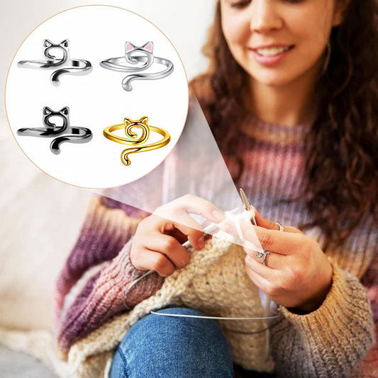 🧶 1 ACHETÉ = 1 OFFERT ! ✨ Anneau Tricot Ajustable - Mesure Mailles Précisément 📏📦