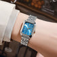 🔥🎁 PROMO FLASH 50% ! Montre Bracelet Quartz Femme Luxe – Boîtier Rectangulaire, Cadran Dégradé, Aiguilles Délicates, Style Moderne & Sophistiqué ✨