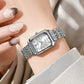 🔥🎁 PROMO FLASH 50% ! Montre Bracelet Quartz Femme Luxe – Boîtier Rectangulaire, Cadran Dégradé, Aiguilles Délicates, Style Moderne & Sophistiqué ✨