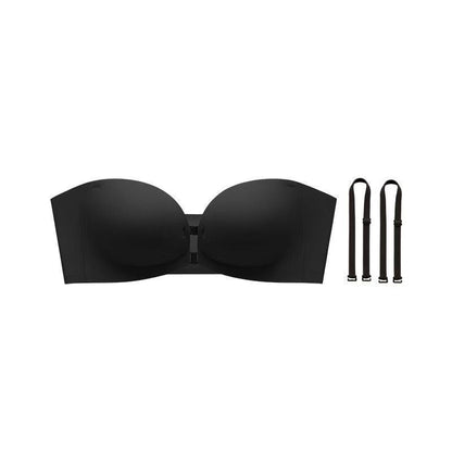 Soutien-gorge sans armatures, à bretelles amovibles et à fronces