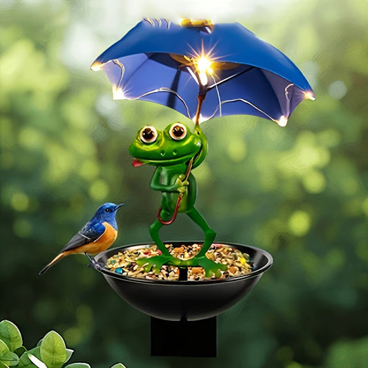 🐸✨ Décoration magique en forme de tige avec une lampe de nuit – résistante aux intempéries et adorable !