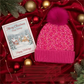 Bonnet d'hiver à pompon et paillettes scintillantes