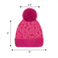 Bonnet d'hiver à pompon et paillettes scintillantes