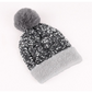 Bonnet d'hiver à pompon et paillettes scintillantes
