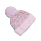 Bonnet d'hiver à pompon et paillettes scintillantes
