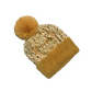 Bonnet d'hiver à pompon et paillettes scintillantes