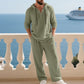 🔥60% DE RÉDUCTION ! Ensemble Homme Décontracté – Sweat & Pantalon Lin, Parfait pour le Quotidien 🏠☀️【Offre Flash】