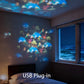 🌊 50 % DE RÉDUCTION ! ✨ Projecteur magique – Images lumineuses tournantes et dynamiques, idéal pour les fenêtres et les murs, crée une ambiance magique 🐠