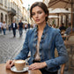 🧥 51 % DE RÉDUCTION !! 🌸 Veste en jean pour femme à volants et devant ouvert – Légère et féminine – Polyvalente et chic 👗