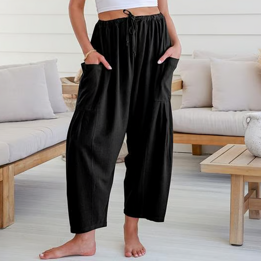 👖✨ 53 % DE RÉDUCTION ! Pantalon uni à jambes larges pour femme – Décontracté, confortable et parfait pour un look à la fois décontracté et élégant 🍂