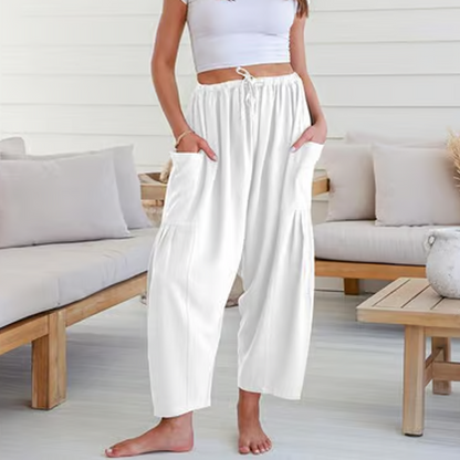 👖✨ 53 % DE RÉDUCTION ! Pantalon uni à jambes larges pour femme – Décontracté, confortable et parfait pour un look à la fois décontracté et élégant 🍂