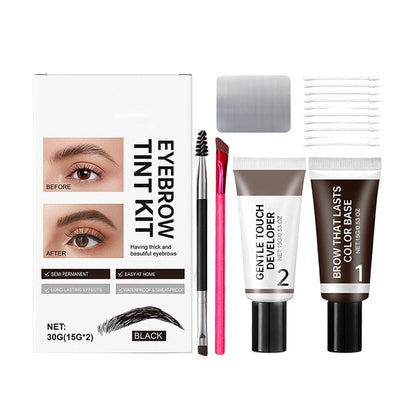 🔥Offre à durée limitée💖Kit professionnel de teinture des sourcils✨ Des sourcils parfaits en quelques minutes – Pas besoin d'aller en institut