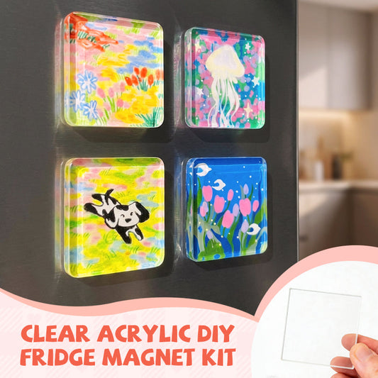 📢📢50 % DE RÉDUCTION !!!⏰Kit d'aimants de réfrigérateur DIY en acrylique transparent