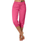👖 56 % DE RÉDUCTION ! 🔥Pantalon de détente à taille basse avec cordon de serrage – Polyester doux, longueur capri et poches latérales (6 couleurs, S–3XL) 👖🌸