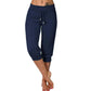 👖 56 % DE RÉDUCTION ! 🔥Pantalon de détente à taille basse avec cordon de serrage – Polyester doux, longueur capri et poches latérales (6 couleurs, S–3XL) 👖🌸