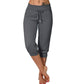 👖 56 % DE RÉDUCTION ! 🔥Pantalon de détente à taille basse avec cordon de serrage – Polyester doux, longueur capri et poches latérales (6 couleurs, S–3XL) 👖🌸