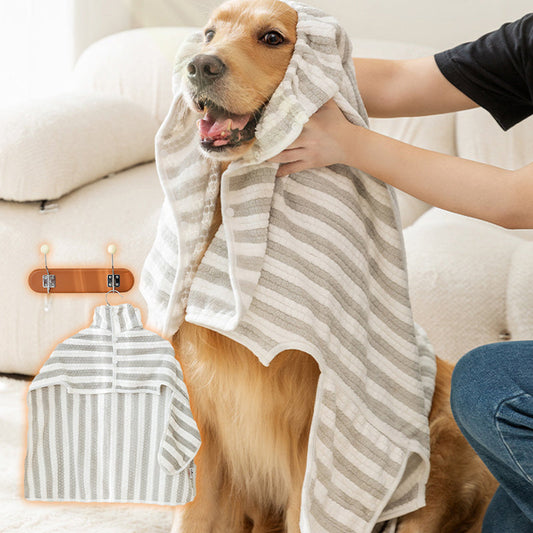 🐕 50 % DE RÉDUCTION ! 🔥 Peignoir pour chien doux, absorbant et à séchage rapide – polaire douillette, fermeture velcro réglable, idéal après le bain ou une promenade sous la pluie 🌧️