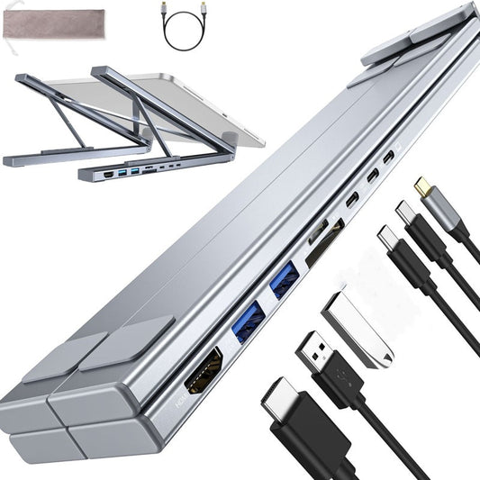 💎 52% DE RÉDUCTION! 💎 Station d'Accueil USB-C 8-en-1 – Support Réglable, HDMI 4K & Transfert Rapide
