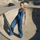 👖Offres exceptionnelles⚡️Ensemble haut dos nu et pantalon large décontracté pour femme