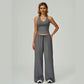 🌺50 % de réduction + livraison gratuite🎀 Ensemble haut court dos nu et pantalon large pour femme