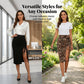 Jupe moulante à taille haute et fronces pour femme