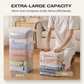 Grands sacs de compression sous vide pour rangement – sans pompe 🧳✨📦
