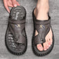 👣 OFFRE LIMITÉE : 50 % DE RÉDUCTION ! 🌿 Sandales d'extérieur respirantes en cuir souple pour hommes (grandes tailles) – Confortables, antidérapantes et faciles à enfiler 🌲