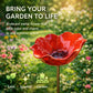 💝Cadeaux Fête des Mères 2026 à -50%🎁🐦 Piquet de jardin en métal fait main avec fleurs – Bain d'oiseaux et décoration extérieure pour les amoureux de la nature 🌸