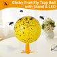 Boule piège à mouches des fruits adhésive avec support et LED
