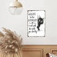 Panneau vintage en aluminium représentant une vache des Highlands : décoration murale de salle de bains en noir et blanc avec l'inscription humoristique « Are You Pooping? »