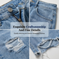 Bermuda en jean déchiré taille haute pour femme