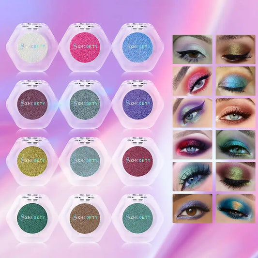 🔥Palette de 12 ombres à paupières Chameleon Duo Chrome
