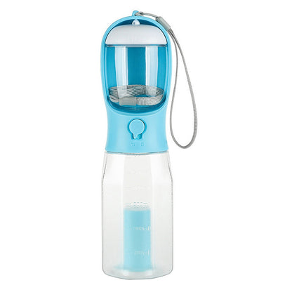🐕 Bouteille d'eau portable 3-en-1 pour animaux | Boire • Conserver la nourriture • Transporter des sacs à déchets