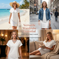 Women's Casual V-Neck Short Sleeve T-Shirt Dress