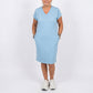 Women's Casual V-Neck Short Sleeve T-Shirt Dress
