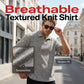 Chemise en maille jacquard texturée pour homme